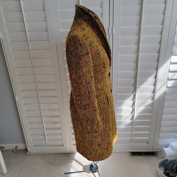 Beautiful Italian Tweed Dino Gaspari Wool and Cashmere Coat - Picture 4 of 12